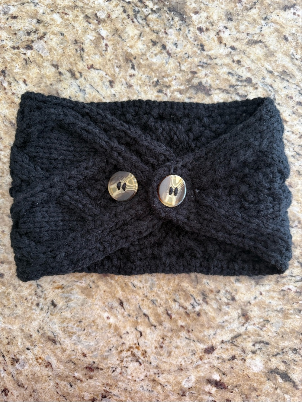 C.C Black Knit Head Scarf